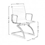 Charlie Visitor Office Chair - Black PU Office Chair Yus Furniture-Core   