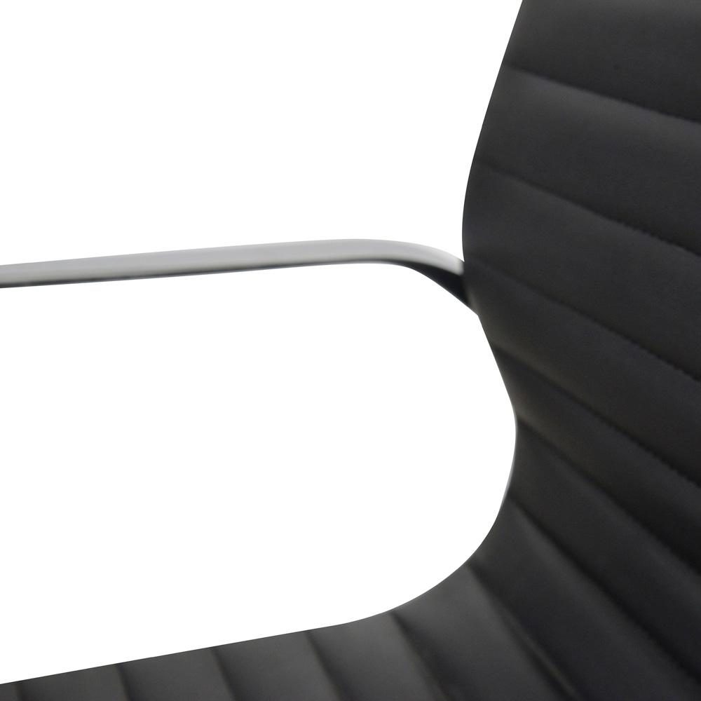 Charlie Visitor Office Chair - Black PU Office Chair Yus Furniture-Core   