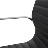 Charlie Visitor Office Chair - Black PU Office Chair Yus Furniture-Core   