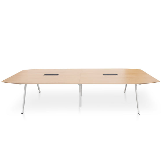 Vogue 3.6m Wooden Boardroom Meeting Table - Natural Boardroom Table Sun Desk-Core   