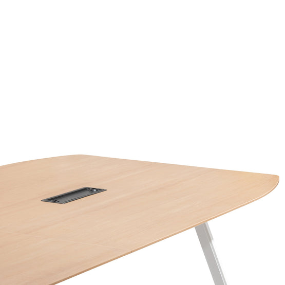 Vogue 3.6m Wooden Boardroom Meeting Table - Natural Boardroom Table Sun Desk-Core   