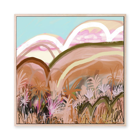 A Beautiful Day 120cm x 120cm Framed Canvas - Natural Frame Wall Art Gioia-Local   