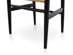 Harper Wooden Dining Chair - Black - Natural Seat DC125BLK-SD