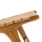 Xander Leather Teak Lounge Chair - Tan Lounge Chair Eastern-Local