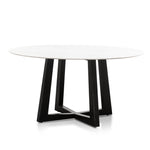 Zodiac 1.5m Round Marble Dining Table - Black Dining Table Swady-Core   