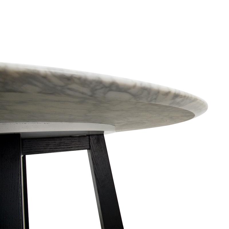 Zodiac 1.15m Round Marble Dining Table - Black Base Dining Table Swady-Core   