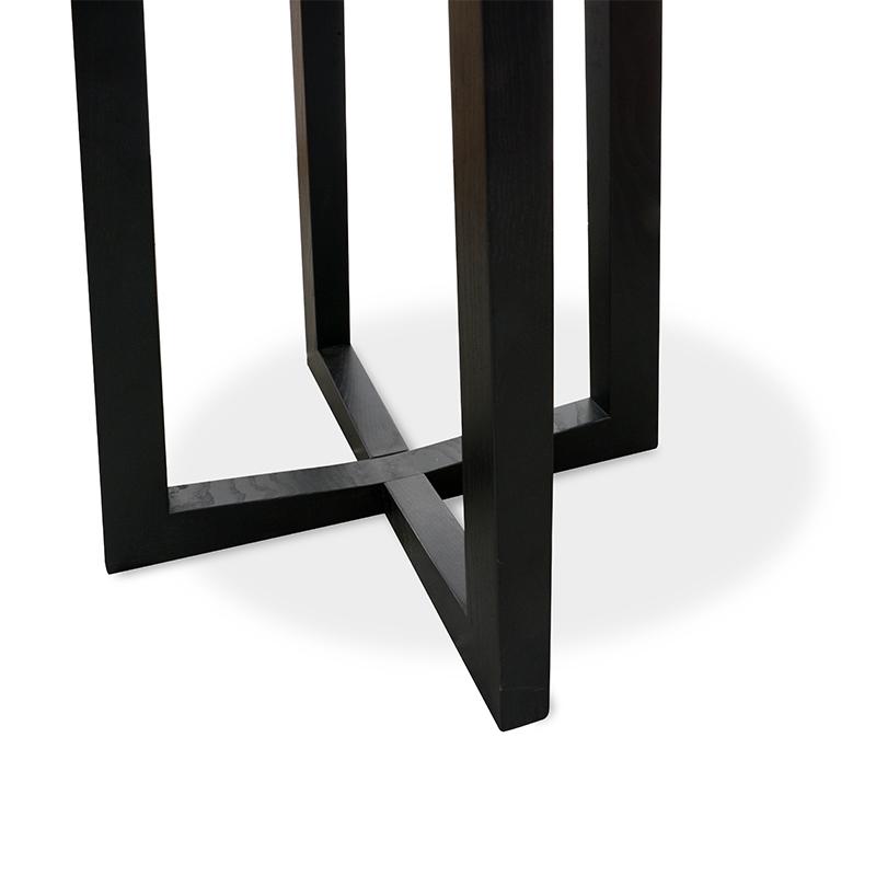 Zodiac 1.15m Round Marble Dining Table - Black Base Dining Table Swady-Core   