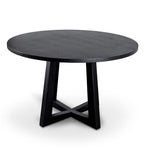 Zodiac 1.2m Round Wooden Dining Table - Black DT587-SD