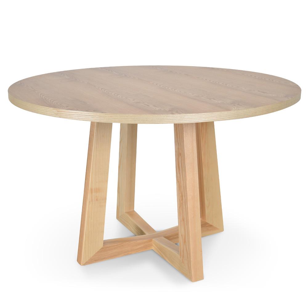 Zodiac 1.2m Round Wooden Dining Table - Natural Dining Table Swady-Core