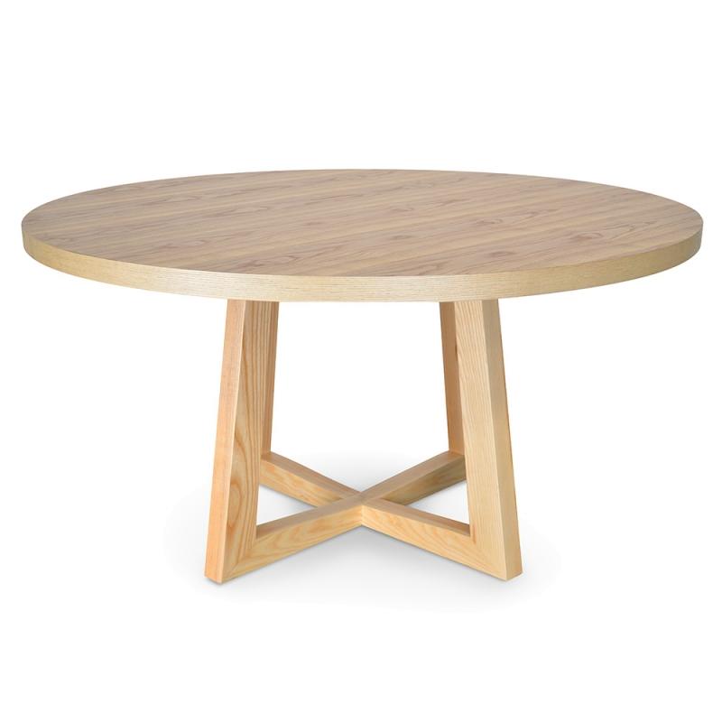 Zodiac 1.5m Round Wooden Dining Table - Natural Dining Table Swady-Core