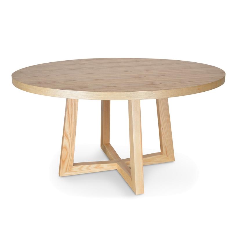 Zodiac 1.5m Round Wooden Dining Table - Natural Dining Table Swady-Core