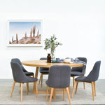 Zodiac 1.5m Round Wooden Dining Table - Natural Dining Table Swady-Core   