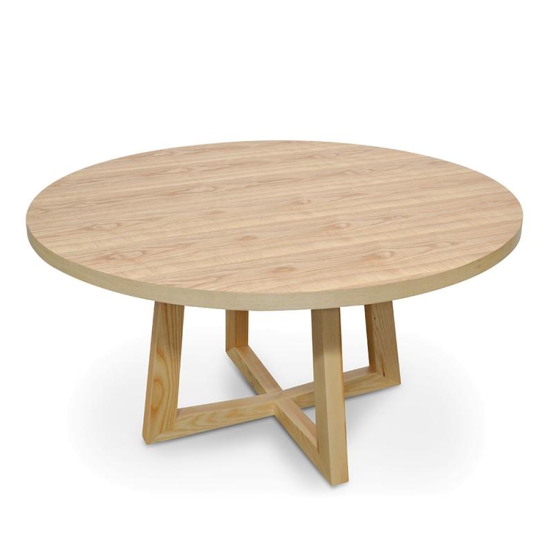 Zodiac 1.5m Round Wooden Dining Table - Natural Dining Table Swady-Core   