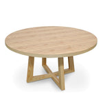 Ex Display - Zodiac 1.5m Round Wooden Dining Table - Natural Dining Table Swady-Core   