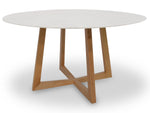 Zodiac 1.5m Round Marble Dining Table - Natural DT972